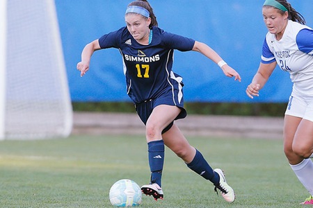 BOSTON, Mass. ? The Simmons College women?s soccer team played to a 1-1 tie in double overtime against visiting Eastern Nazarene College this evening at Daly Field in Brighton, Mass. The Sharks are now 6-6-2 on the season, while the Lions are 3-10-1. 