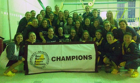 BOSTON, Mass. ? The Simmons College women?s swimming & diving team won its 14th straight Great Northeast Athletic Conference Championship and the Norwich University men won the inaugural GNAC crown this evening at the Holmes Sports Center Natatorium on the campus of host Simmons in Boston, Mass.The Sharks have also won the GNAC title in 15 of the last 16 seasons.