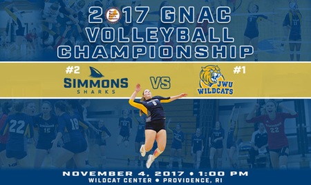 BOSTON, Mass. -The Simmons College women's volleyball team will take on number 10 nationally-ranked Johnson & Wales University in the Great Northeast Athletic Conference Championship on Saturday, November 4 at 1:00 p.m. at the Wildcat Center in Providence, R.I.